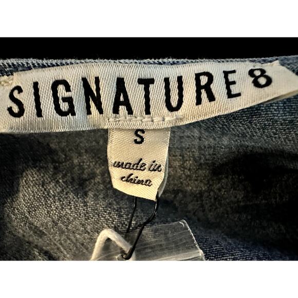 Signature 8 – Cropped Denim Long Sleeve Top – Small - Picture 2 of 5